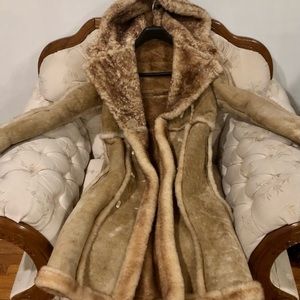 *Genuine Leather Shearling Coat—maximum war…